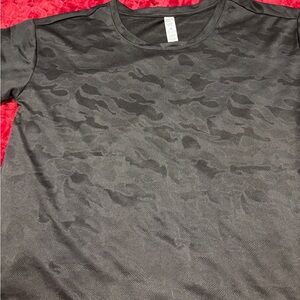 RBX Unisex Black Camouflage Performance Moisture Wicking Medium Crew Neck Shirt